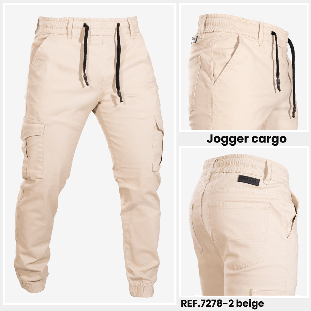JOGGER CLASICO SLIM REF 7278-2 BEIGE