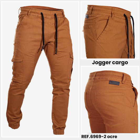 JOGGER CLASICO SLIM REF 6969-2 OCRE